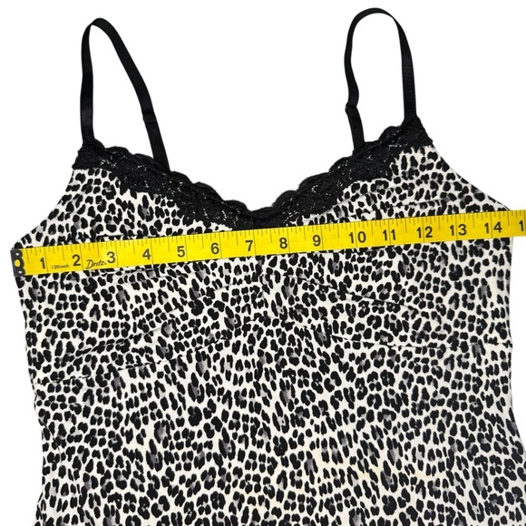 White House Black Market Workwear Leopard Print Lace Trim Stretch Cami Tank Top - Picture 9 of 9